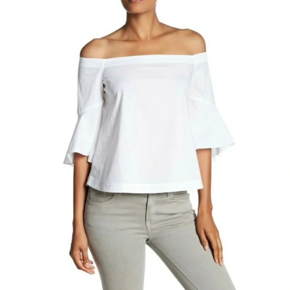 Laundry by Shelli Segal Flounce Sleeve top-size 12